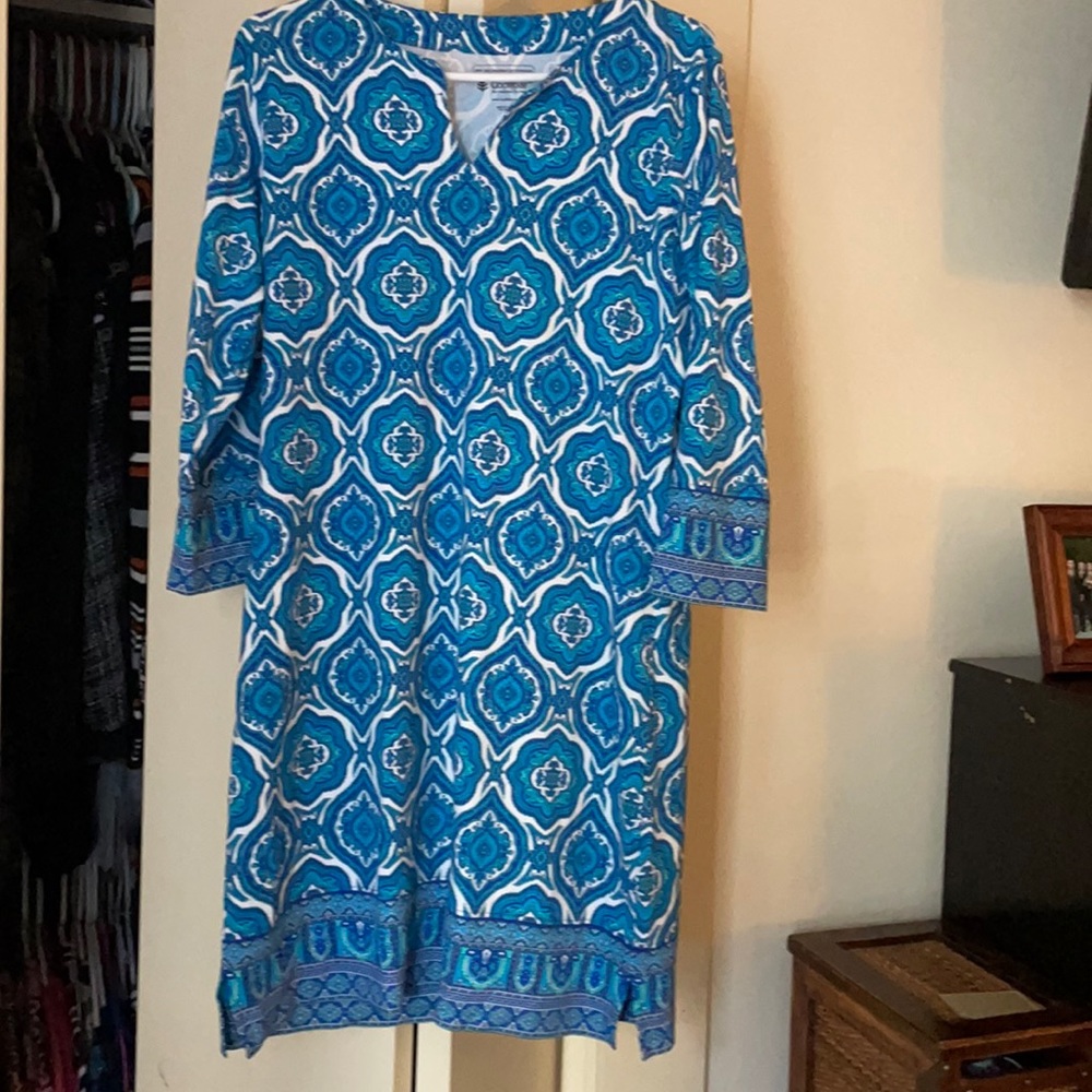 Blue Paisley cotton dress